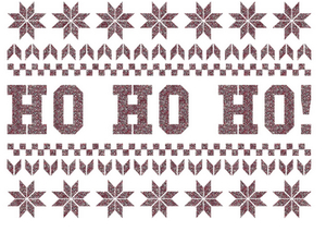 Vel Strijkletters Kerst Fair Isle Glitter Rose Gold Glitter 486 - afb. 2