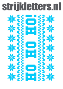 Vel Strijkletters Kerst Fair Isle Glow in the Dark Blauw - afb. 1