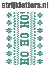 Vel Strijkletters Kerst Fair Isle Glitter Jade Glitter 482 - afb. 1
