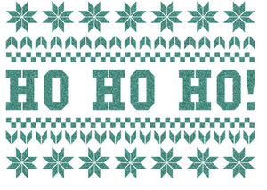 Vel Strijkletters Kerst Fair Isle Glitter Jade Glitter 482 - afb. 2