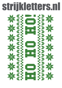 Vel Strijkletters Kerst Fair Isle Glitter Green Glitter 455 - afb. 1