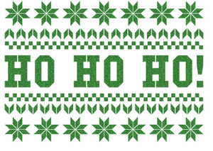 Vel Strijkletters Kerst Fair Isle Glitter Green Glitter 455 - afb. 2