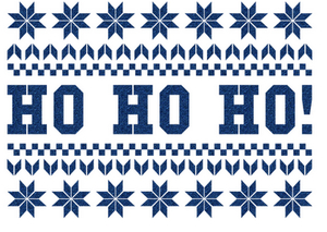 Vel Strijkletters Kerst Fair Isle Glitter Navy Blue Glitter 423 - afb. 2