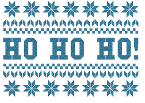 Vel Strijkletters Kerst Fair Isle Glitter Bleu Glitter 454 - afb. 2