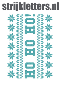 Vel Strijkletters Kerst Fair Isle Glitter Sky Bleu Glitter 445 - afb. 1