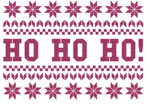 Vel Strijkletters Kerst Fair Isle Glitter Pink Glitter 457 - afb. 2