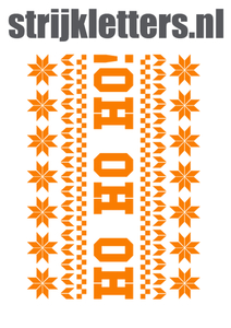 Vel Strijkletters Kerst Fair Isle Glow in the Dark Oranje - afb. 1