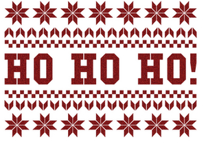 Vel Strijkletters Kerst Fair Isle Glitter Red Glitter 456 - afb. 2