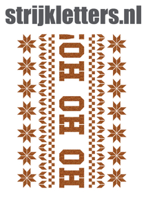 Vel Strijkletters Kerst Fair Isle Glitter Copper 426 - afb. 1