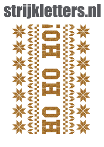 Vel Strijkletters Kerst Fair Isle Glitter Dark Gold 429 - afb. 1