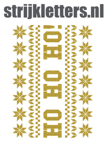 Vel Strijkletters Kerst Fair Isle Glitter Light Gold Glitter 425 - afb. 1