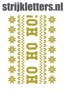 Vel Strijkletters Kerst Fair Isle Glitter Gold Glitter 451 - afb. 1