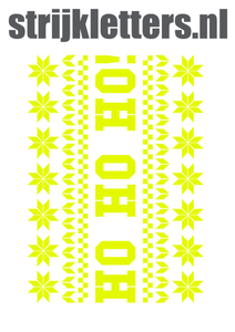 Vel Strijkletters Kerst Fair Isle Glow in the Darg Geel - afb. 1