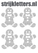 Vel Strijkletters Kerst Gingerbread Man Glitter Silver 450 - afb. 1
