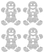 Vel Strijkletters Kerst Gingerbread Man Glitter Zilver - afb. 2