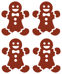 Vel Strijkletters Kerst Gingerbread Man Design Basketball - afb. 2