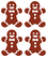 Vel Strijkletters Kerst Gingerbread Man Design Basketball - afb. 2