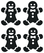 Vel Strijkletters Kerst Gingerbread Man Design Carbon Zwart - afb. 2
