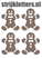 Vel Strijkletters Kerst Gingerbread Man Design Leger - afb. 1