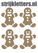 Vel Strijkletters Kerst Gingerbread Man Design Slang - afb. 1