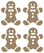 Vel Strijkletters Kerst Gingerbread Man Design Slang - afb. 2