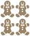 Vel Strijkletters Kerst Gingerbread Man Design Slang - afb. 2