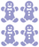 Vel Strijkletters Kerst Gingerbread Man Metallics Paars Metallic - afb. 2