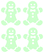 Vel Strijkletters Kerst Gingerbread Man Flex Mint Groen - afb. 2