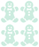 Vel Strijkletters Kerst Gingerbread Man Flex Pastel Groen - afb. 2