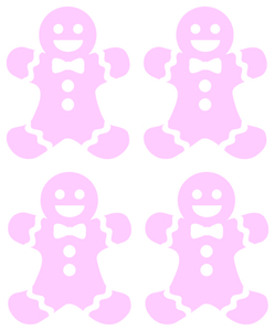 Vel Strijkletters Kerst Gingerbread Man Flex Baby Rose - afb. 2