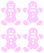 Vel Strijkletters Kerst Gingerbread Man Flex Baby Rose - afb. 2