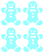 Vel Strijkletters Kerst Gingerbread Man Flock Blauw - afb. 2