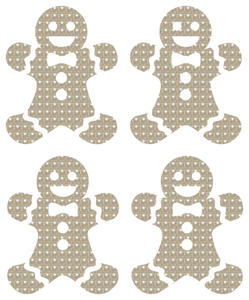 Vel Strijkletters Kerst Gingerbread Man Parlemoer - afb. 2