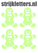 Vel Strijkletters Kerst Gingerbread Man Glow in the Dark - afb. 1