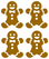 Vel Strijkletters Kerst Gingerbread Man Flex Antique Goud - afb. 2