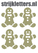 Vel Strijkletters Kerst Gingerbread Man Glitter Champagne Glitter 490 - afb. 1