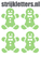 Vel Strijkletters Kerst Gingerbread Man Glitter Neon Green Glitter 447 - afb. 1