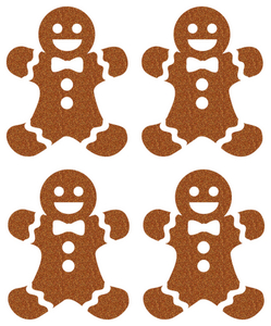 Vel Strijkletters Kerst Gingerbread Man Glitter Copper 426 - afb. 2