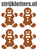 Vel Strijkletters Kerst Gingerbread Man Glitter Copper 426 - afb. 1