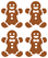 Vel Strijkletters Kerst Gingerbread Man Glitter Copper 426 - afb. 2