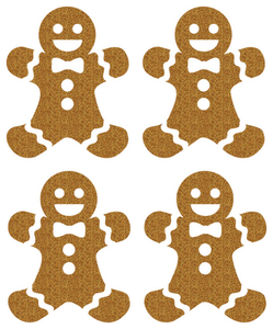 Vel Strijkletters Kerst Gingerbread Man Glitter Dark Gold 429 - afb. 2