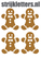 Vel Strijkletters Kerst Gingerbread Man Glitter Dark Gold 429 - afb. 1