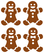 Vel Strijkletters Kerst Gingerbread Man Metallics Koper Metallic - afb. 2