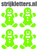 Vel Strijkletters Kerst Gingerbread Man Metallics Lime Metallic - afb. 1