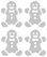 Vel Strijkletters Kerst Gingerbread Man Reflecterend Zilver - afb. 2