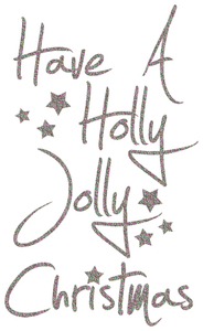 Vel Strijkletters Kerst Have A Holly Jolly Christmas Glitter Regenboog Multicolor 453 - afb. 2