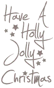 Vel Strijkletters Kerst Have A Holly Jolly Christmas Glitter Regenboog - afb. 2
