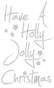Vel Strijkletters Kerst Have A Holly Jolly Christmas Glitter Silver 450 - afb. 2