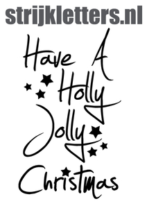 Vel Strijkletters Kerst Have A Holly Jolly Christmas Nylon Grip Zwart - afb. 1