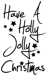 Vel Strijkletters Kerst Have A Holly Jolly Christmas Nylon Grip Zwart - afb. 2